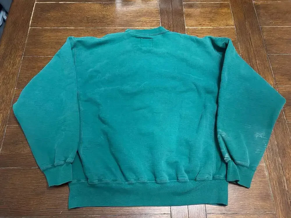 Vintage 90s Russell Athletic Pro Cotton Crewneck Sweatshirt Green Fade Heavy USA